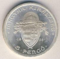 1938. 5P "Szent István" Ag T:2- apró ph