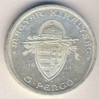 1938. 5P "Szent István" Ag T:2- apró ph