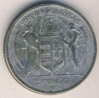 1930. 5P Ag "Horthy jobbra" T:3