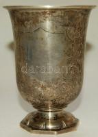 ~1900. Díszes ezüst kehely jelzés nélkül 11cm-es magassággal / Silver chalice (Ag br:95.8g)