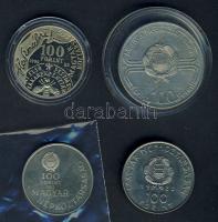 1980-90. 100Ft (4x) mindegyik különféle emlékkiadás T:BU,PP,