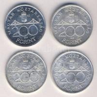 1992. 200Ft "MNB" Ag (4x) T:1,2