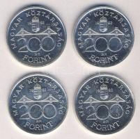 1992. 200Ft "MNB" Ag (4x) T:1