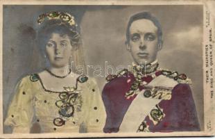 Alfonso XIII and Queen Victoria Eugenia of Spain Emb.