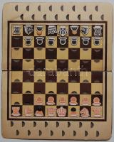 Papír utazó/ zseb-sakk 3 hiánnyal