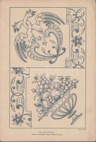 cca 1900 4 db divatújság: szabásminta és gobelin melléklet