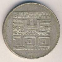 Ausztria 1976. 100Sch Ag "XII. téli olimpia - Innsbruck" T:2- ph