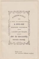 1872 Táncrend estélyről, melyen Hubay Jenő hegedűművész először lépett fel
