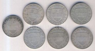 Ausztria 1957-70. 10Sch Ag (6x) T:2,3