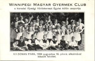 Winnipeg Hungarian Children Club group photo in Kildonan Park