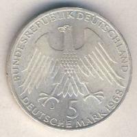 NSZK 1968. 5M Ag "Raiffeisen" T:2 kis ph