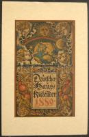 1889 Német naptár szép címlapja paszpartuban / Cover of old calendar