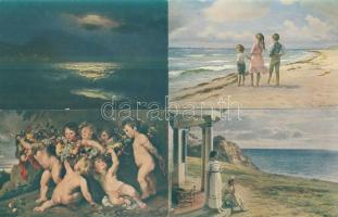 47 db jó minőségű művészeti képeslap az 1910-es évekből