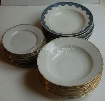 Német porcelán étkészletek 1 db 6 személyes + 4 másfajta porcelán tányér