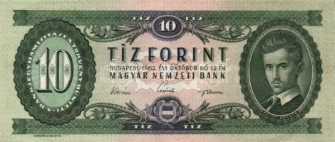 1962. 10Ft (3x) egymás utáni sorszámmal T:I-