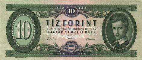 1962. 10Ft (3x) egymás utáni sorszámmal T:I-