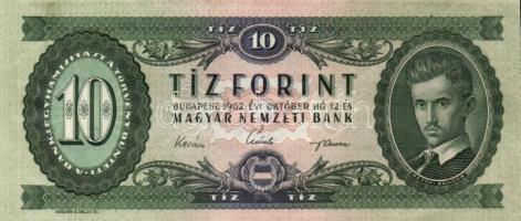 1962. 10Ft (3x) egymás utáni sorszámmal T:I-
