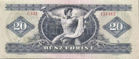 1975. 20Ft (2x) egymás utáni sorszámmal T:II+ (hajtatlan)