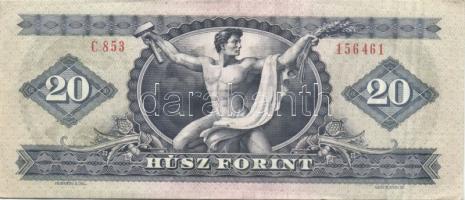1975. 20Ft (2x) egymás utáni sorszámmal T:II+ (hajtatlan)
