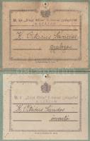 cca 1910-1942 Zrinyi Miklós gyalogezred 2 db valószínűleg motoros engedély + katonai gépjármű útikönyve