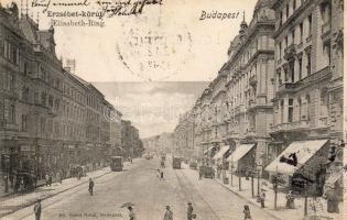 1899 Budapest VI. Erzsébet körút, villamos, Ganz Antal 83.