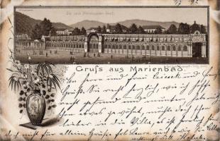 1892! Marienbad Braun Litho