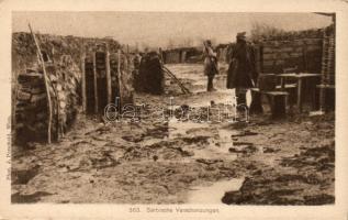 Military WWI Serbian trench