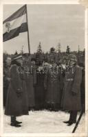 Uzsok meeting of Hungarian and Polish troops by the new borders, 1939 photo (gluemark)