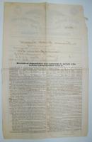 1859 A Korompai Hernád gépgyár által kötött biztosítási szerződés 2kr+3kr okmánybélyeggel / Insuranc...
