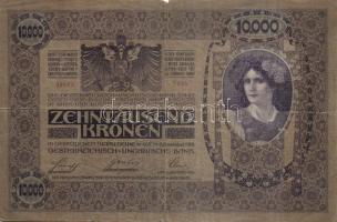 1918. 10000K piros "Magyarország" körbélyegzővel T:IV