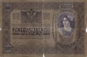 1918. 10000K piros "Magyarország" körbélyegzővel T:IV