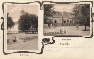 Vecsés községháza és református templom