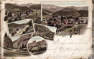 1895 St. Egid mit Bahnhof Litho