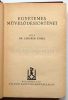 1935. Dr. Lederer Emma: Egyetemes művelődéstörténet könyvének első kiadása Spányi Ilona ex-libriszév...