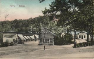 Hévíz sétány Marton Móric kereskedésével és a nagyszálló várócsarnokával