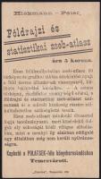 1897 Földrajzi és statisztikai zsebatlasz reklám levelezőlap