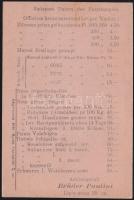 1898 Gesztenye és déligyümölcs árjegyzék