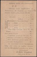 1898 Gesztenye és déligyümölcs árjegyzék