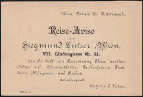 1897 Előnyomott céges levelezőlap