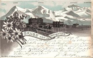 1899 Kleine Scheidegg railway station litho