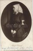 Gräfin Lonyay / Princess Stéphanie of Belgium in Red Cross nurse uniform, Setzer photo (EK)