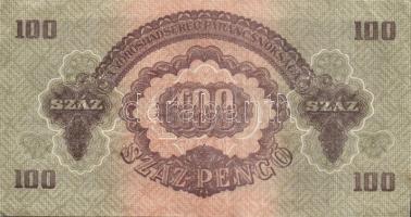 1944. "V. H." 100P (2x) "4mm számozás" egymás utáni sorszámúak T:II hajtatlanok!