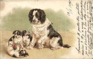 1898 Dogs litho