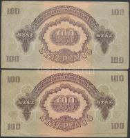 1944. "V. H." 100P (2x) "4mm és 3mm számozás" T:II