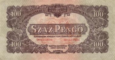 1944. 100P "V.H." (4x) "4mm számozás" egymás utáni sorszámmal T:II+ hajtatlanok