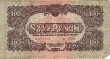 1944. 100P "V.H." (4x) "4mm és 3mm számozás" T:II,III