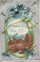 20 db régi díszes Üdvözlőlap, köztük litho-k és dombornyomással készültek is