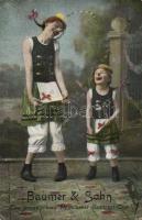 20 db Humoros régi lap, közte számos szignós és egy litho lap is / 20 Humour cards