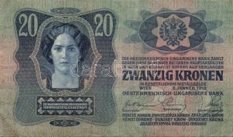1915. 20K felülnyomás nélkül T:II