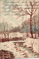 21 db kézzel készített képeslap vegyes minőségben; Budapest látképek, virágok és portrék / 21 hand-p...